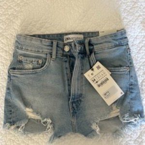 Zara High-Rise Jean Shorts